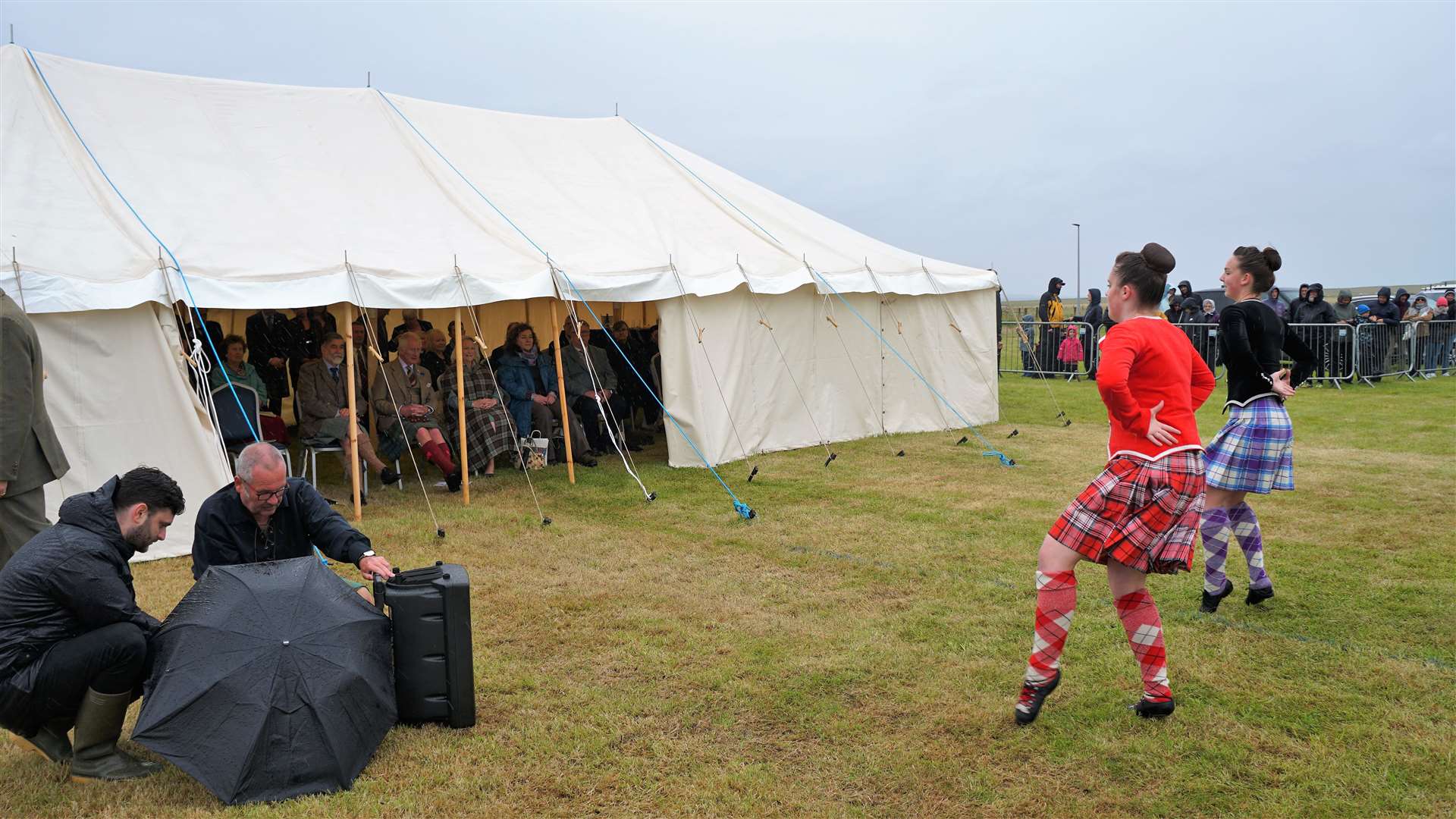 Tanya Horne dancers put on a display at the royal tent. Picture: DGS