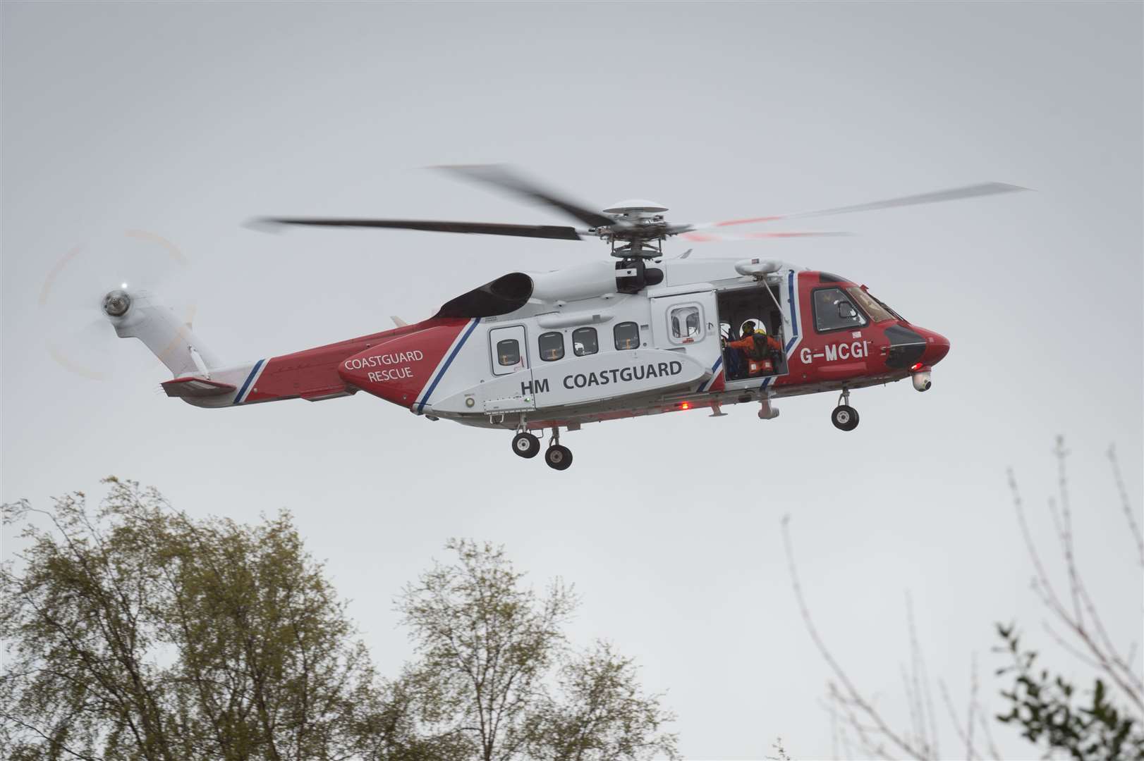 A Coastguard helicopter was involved in the search.