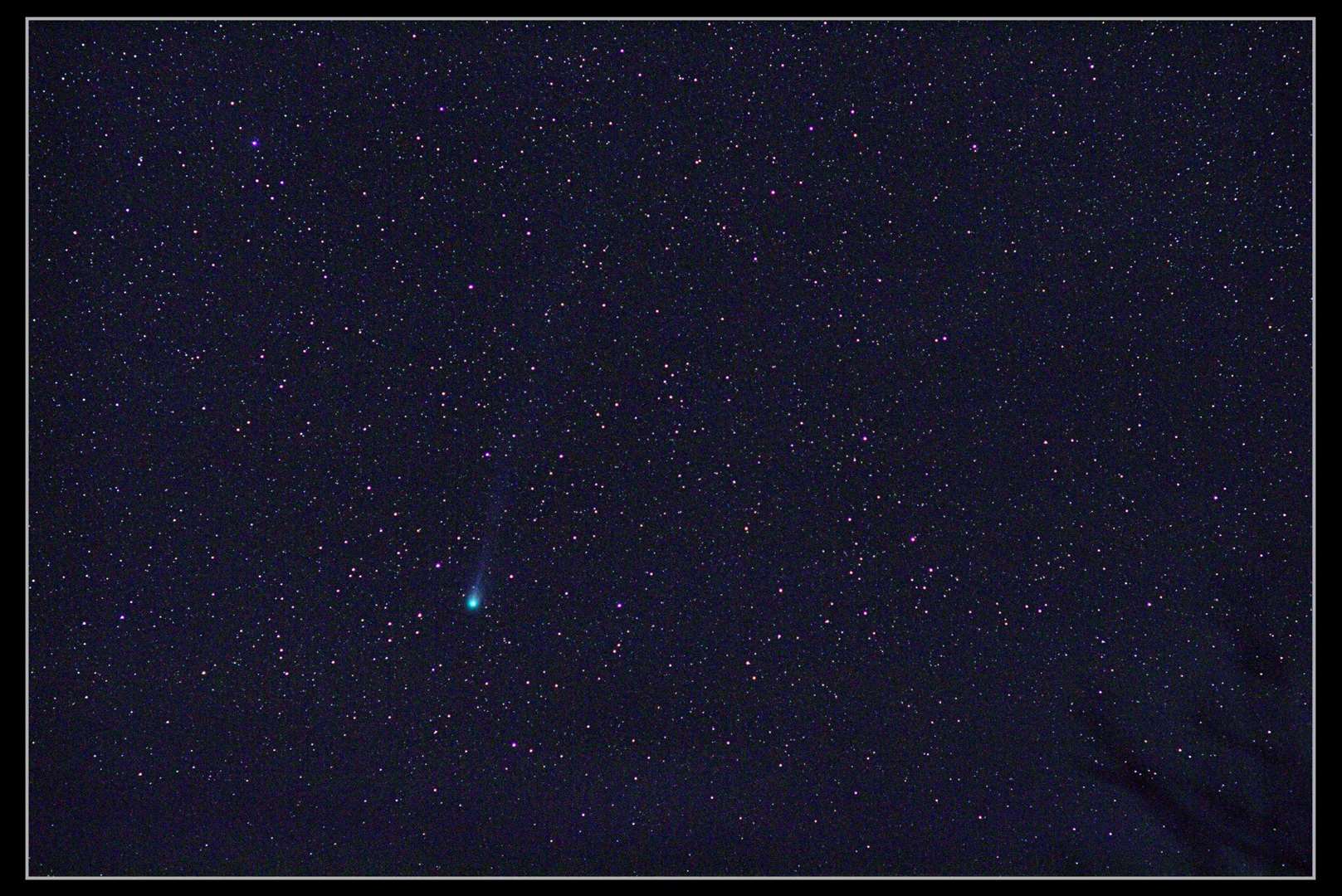 A composite photo of 12/Pons-Brooks comet taken in Kielder, Northumberland (Stuart Atkinson/PA)