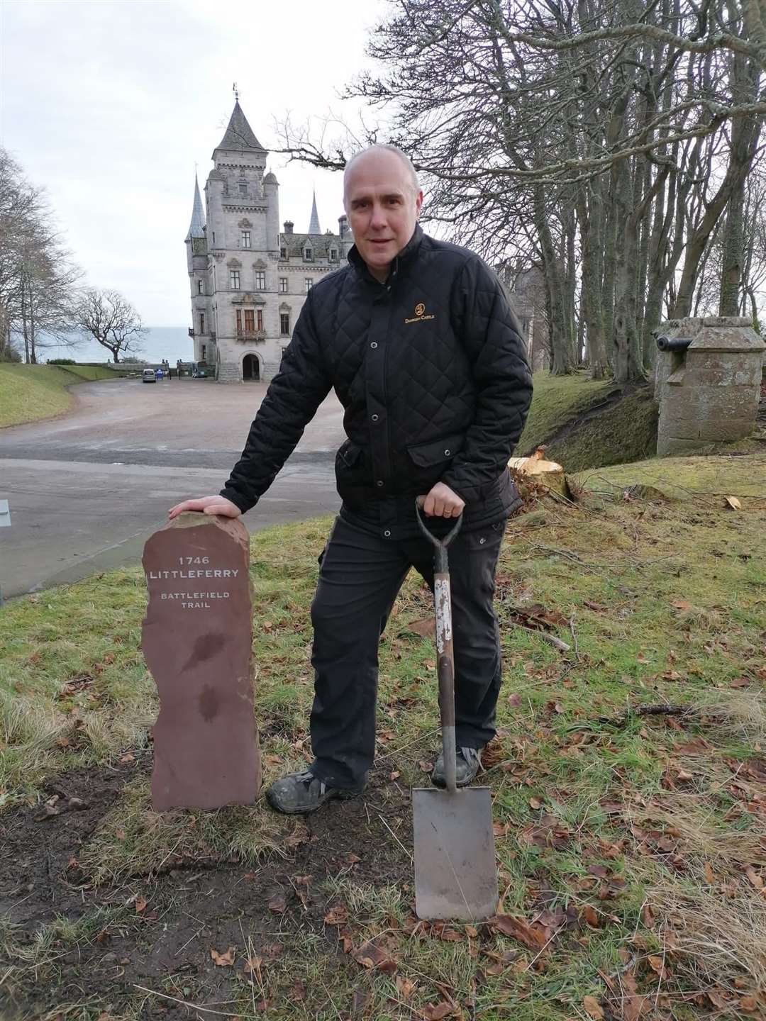 Dunrobin Castle general manager Scott Morrison laid the first marker on the battlefield trail.
