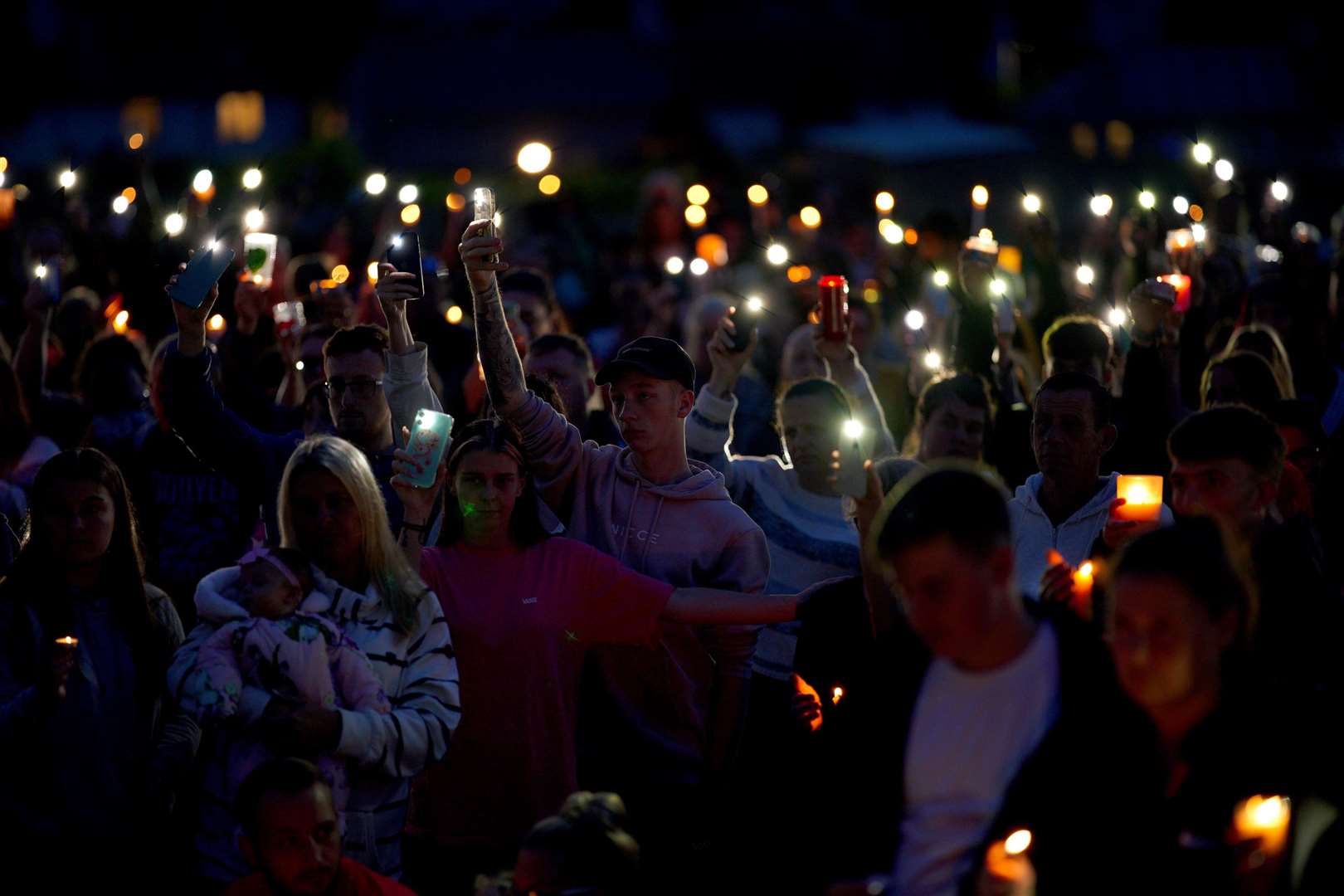 A vigil for the victims of the Keyham shootings (Ben Birchall/PA)