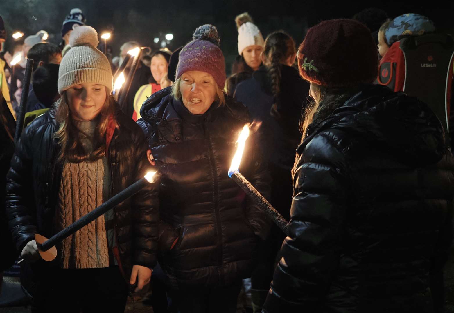 The evening began with a torchlit procession from Dornoch square. Photo: Peter Wild