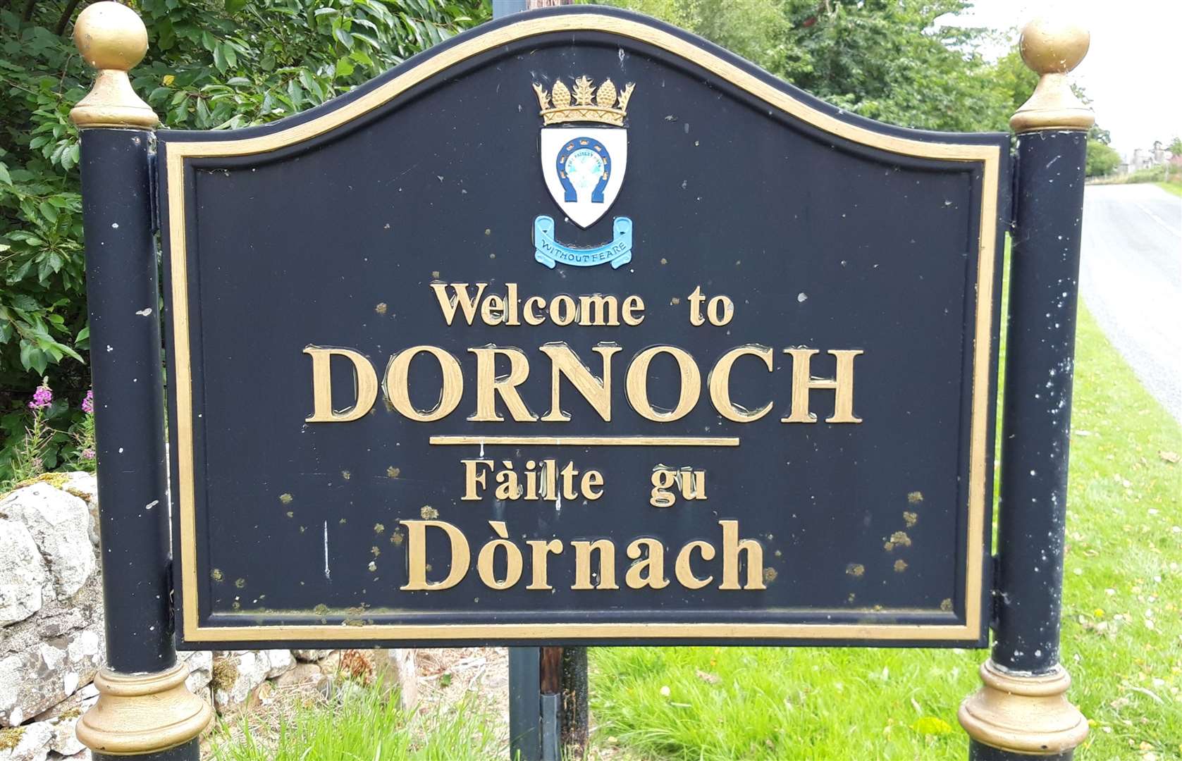 Dornoch signpost