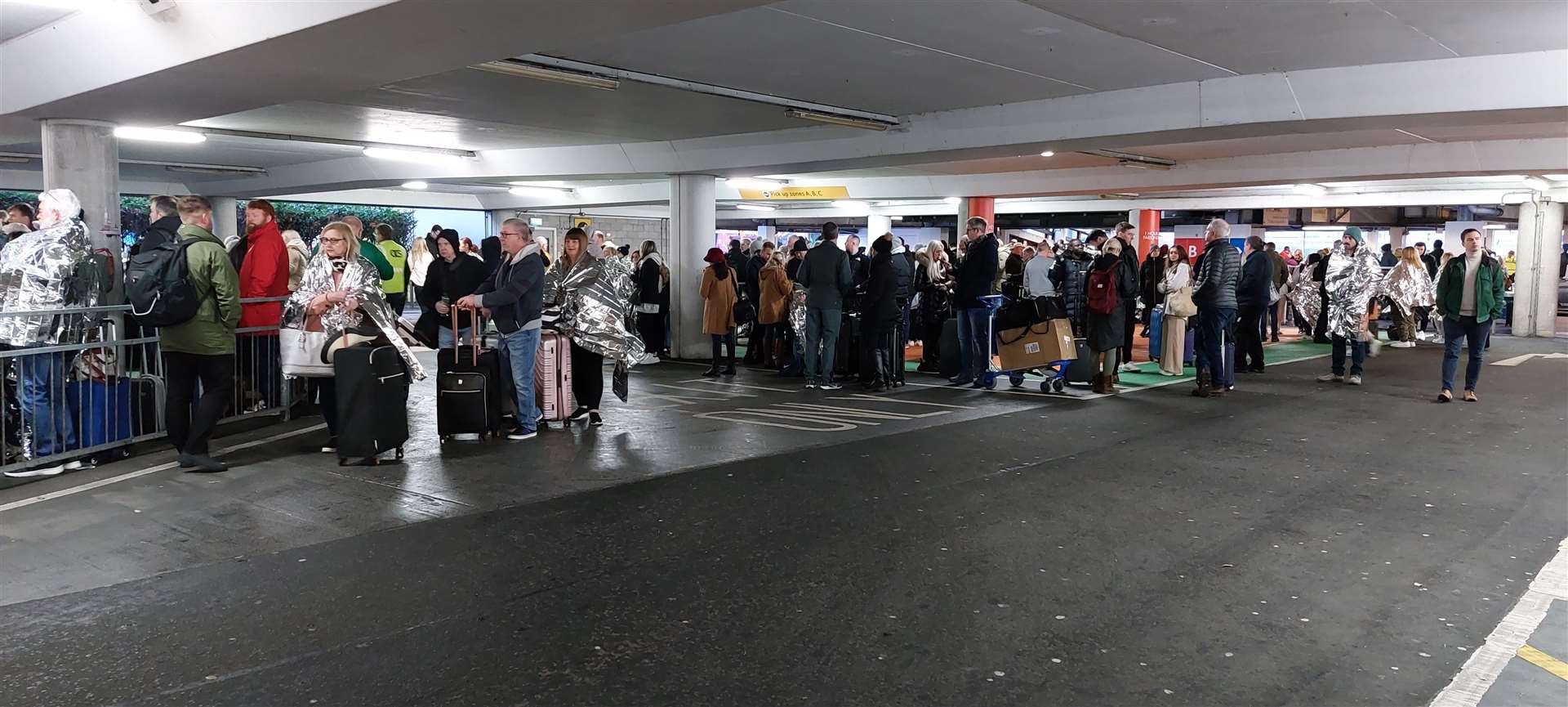 The scene at Glasgow Airport this morning.