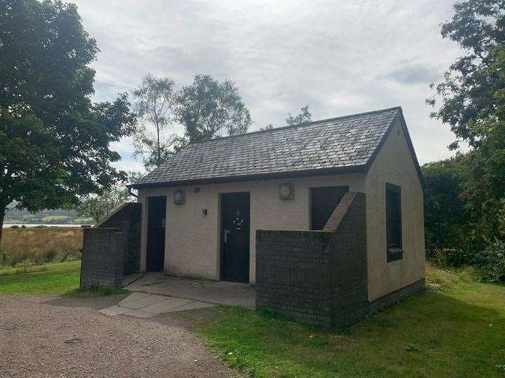 The public toilet block at South Bonar where it had been hoped to develop a serviced motorhome stopover site.