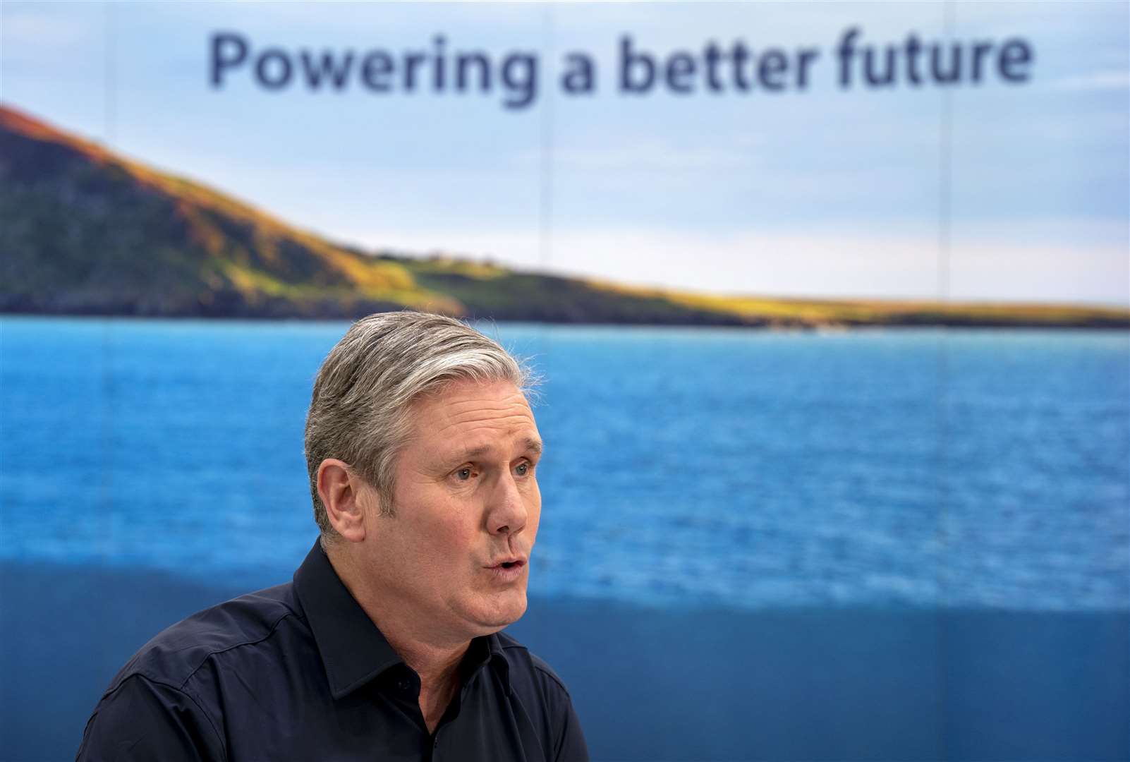 Labour leader Sir Keir Starmer speaking at the launch of the Labour Party’s mission on cheaper green power in June 2023 (Jane Barlow/PA)