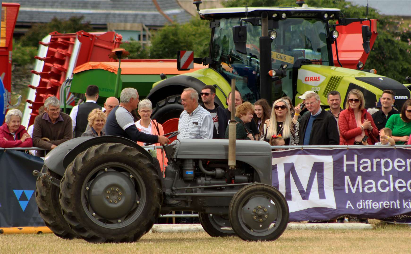 The vintage tractor parade around the main ring. Picture: Alan Hendry