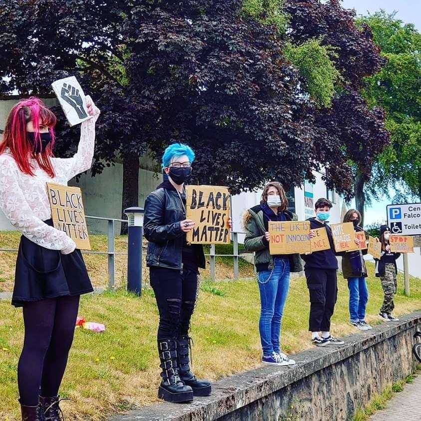 A Black Lives Matter peaceful protest taking in Nairn. A gathering is planned for Thurso on Sunday. Picture: SiD
