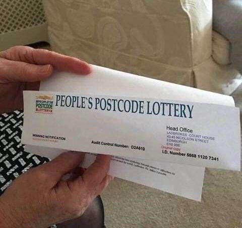 Postcode lottery scam