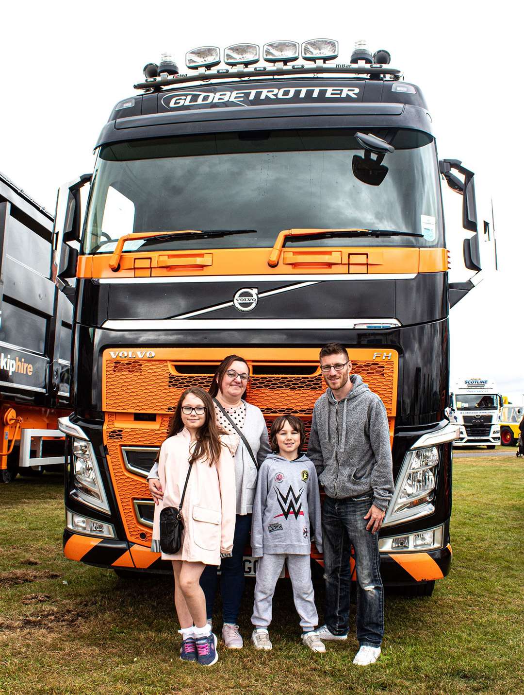 The McIntoshes from Aberdeen, enjoying their afternoon at Truckness. Photo: Niall Harkiss