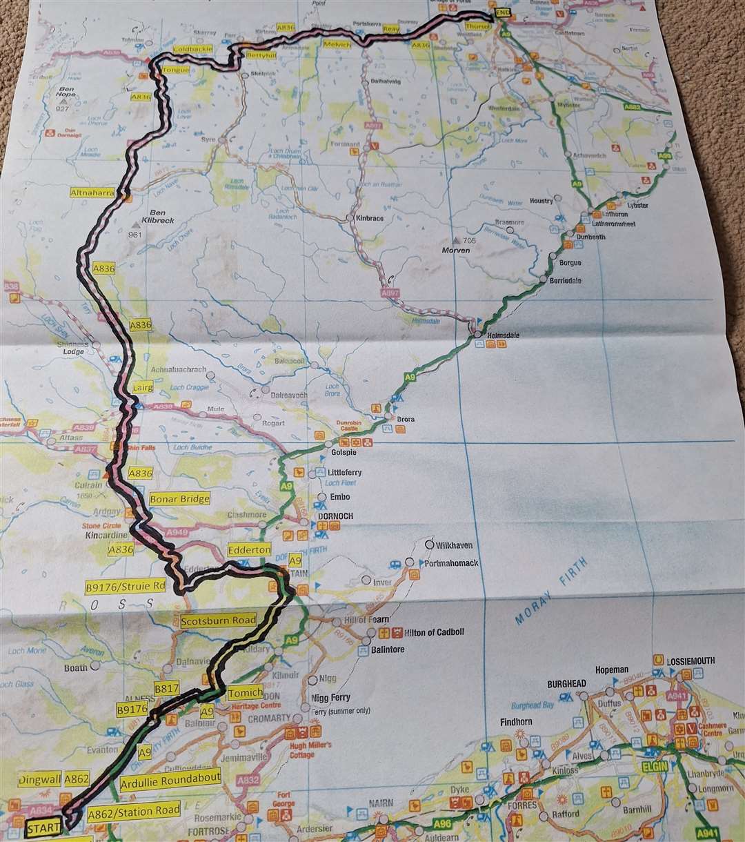 The route map has been set.
