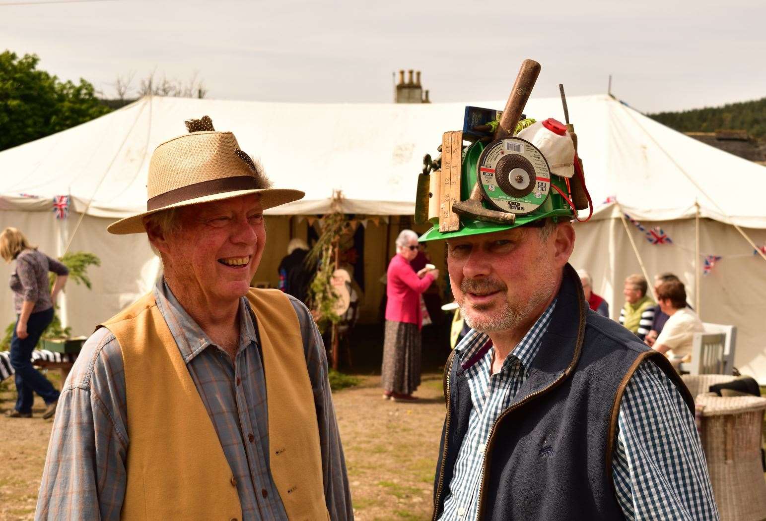 Bailey Bobbit and Graham Charge, whose hat represented the landscaping side of gardening.