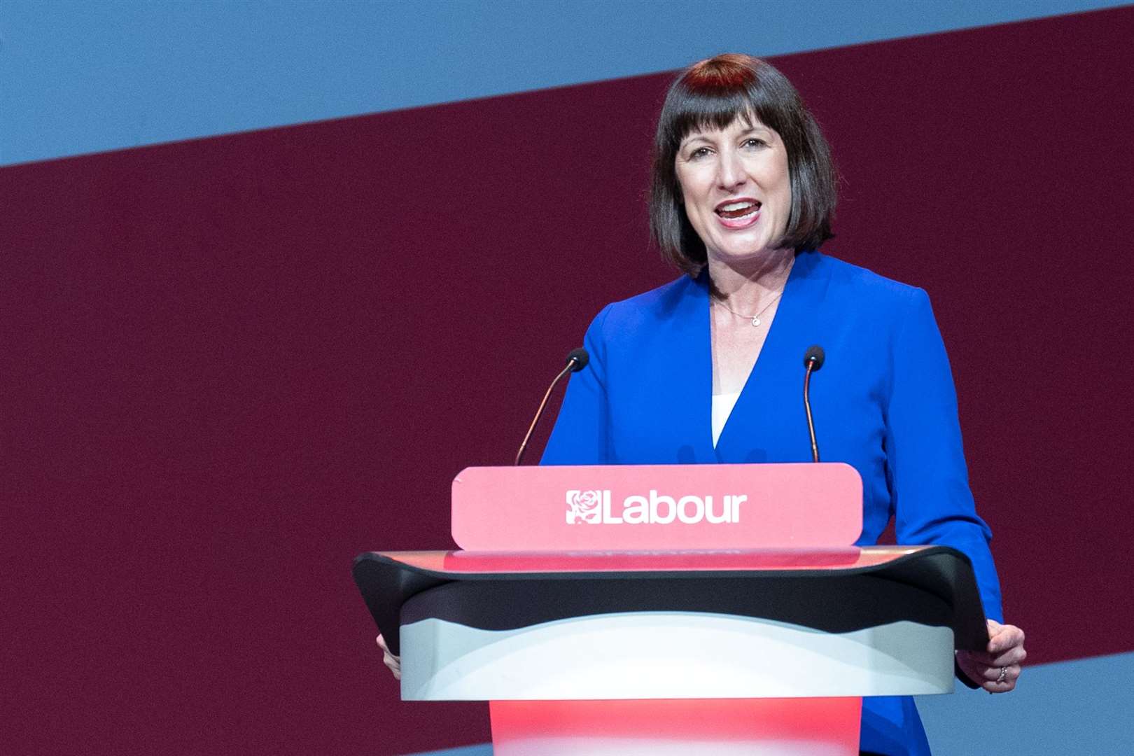Shadow chancellor Rachel Reeves addresses the Labour Party Women’s Conference (Stefan Rousseau/PA)