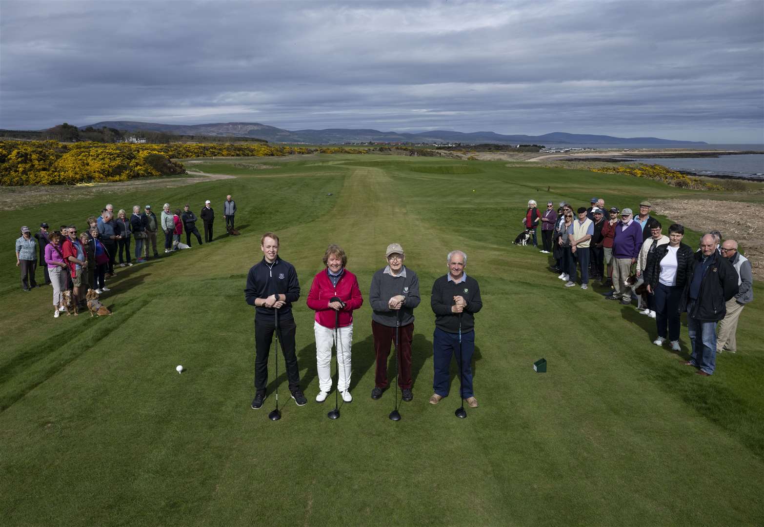Official opening of the renovated / re design of the 8th hole teeing area and fairway by Mackenzie Ebert architects on the Championship course,Royal Dornoch, Dornoch, Sutherland,Scotland. Credit: Matthew Harris / Royal Dornoch GC