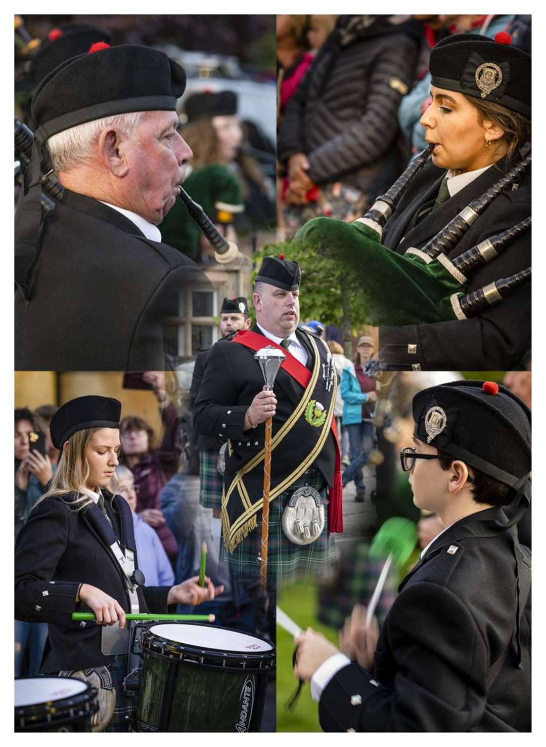 Andy Kirby chose the postcard approach with Dornoch Pipe Band which saw him awarded second place in the colour section.
