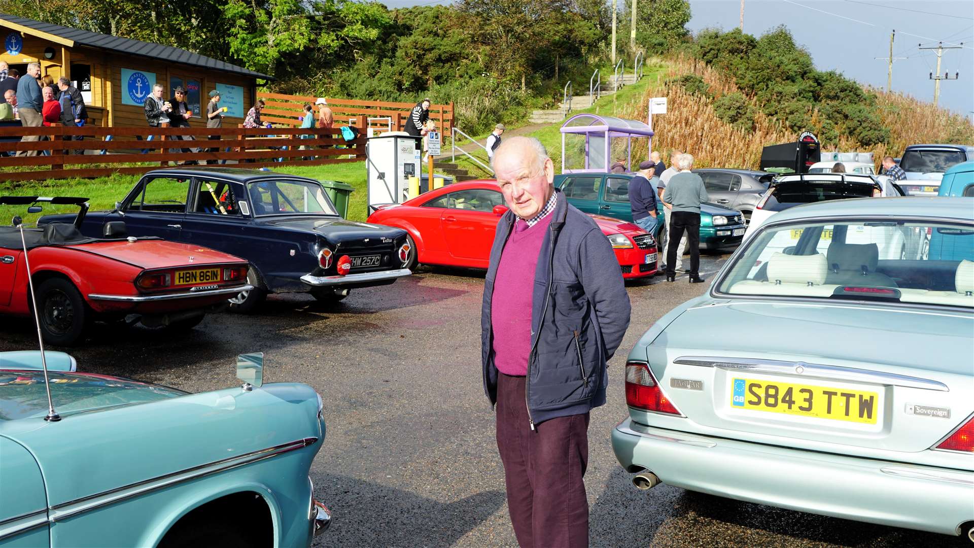 George Sutherland had travelled up from Edderton via the Helmsdale road to link up with the group at Melvich. A long-term club member, George was driving his Mercedes 500 SL on the day. Picture: DGS