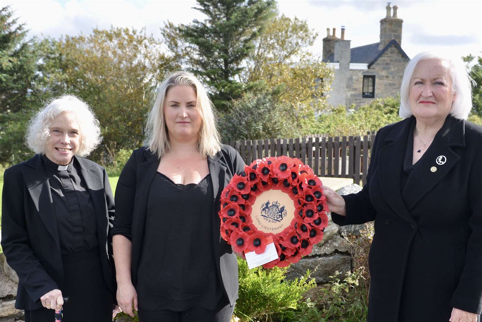 From left, Rev Dr Beverly Cushman, Altnaharra and Farr Church of Scotland, Jacqueline Gilmour, chairwoman of Bettyhill, Strathnaver and Altnaharra Community Council, and Frances Gunn, Depute Lord Lieutenant of Sutherland. Picture: Jim A Johnston