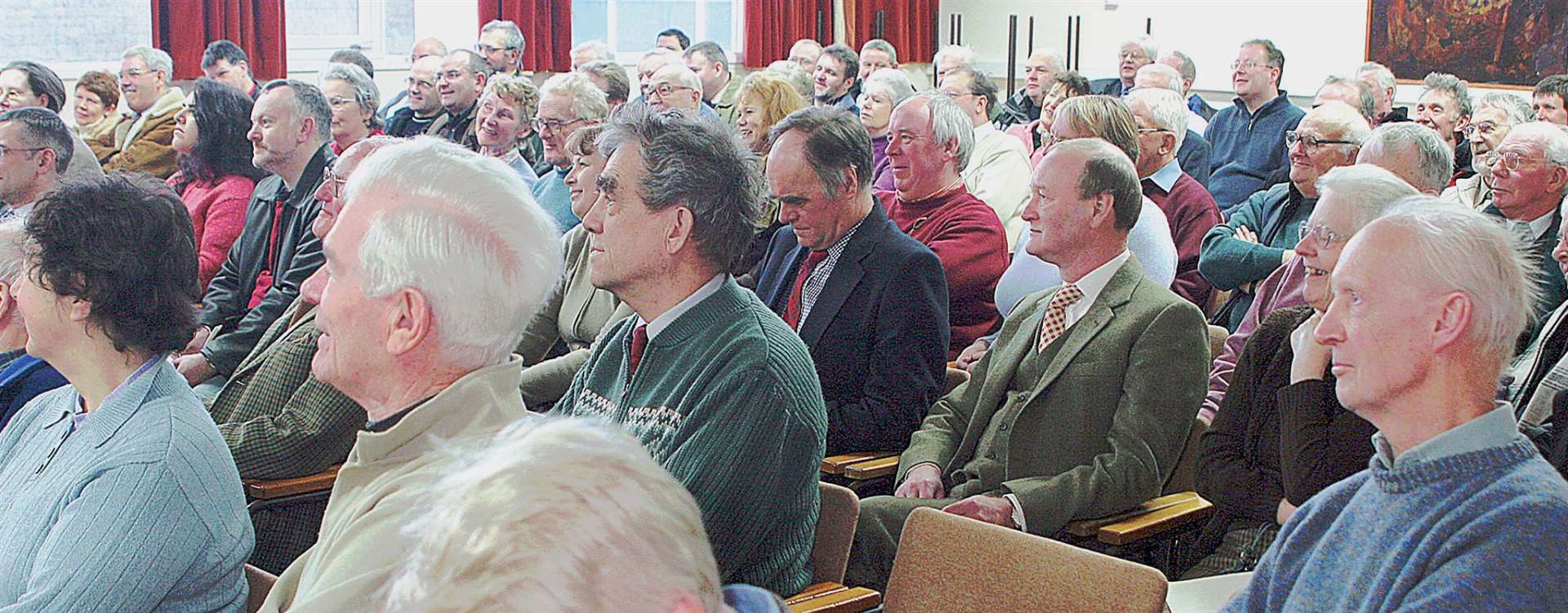 Some of the 100-strong audience listening to Sir Bernard Ingham’s speech at North Highland College in January 2005. Picture: John Baikie