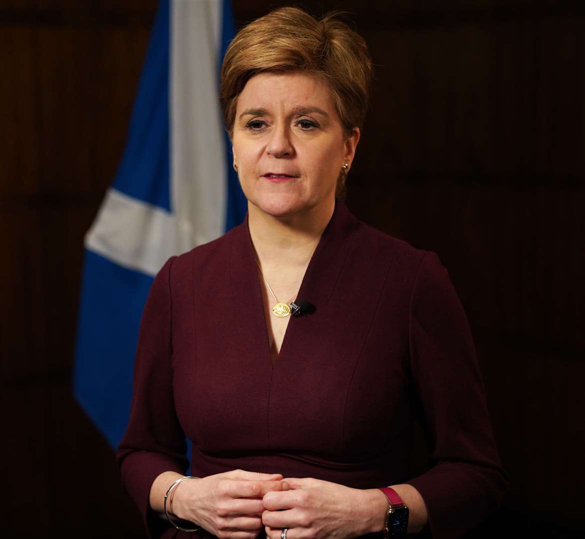 In her New Year message, Nicola Sturgeon emphasised that 'we need above all to keep each other safe'.