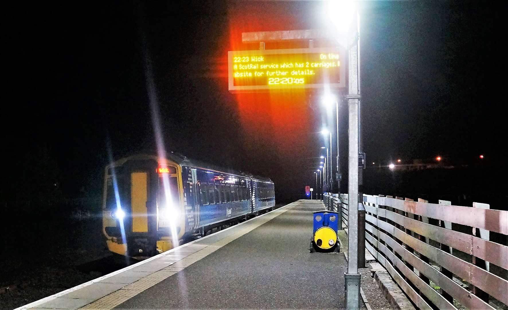 Train at Wick station. Picture: DGS