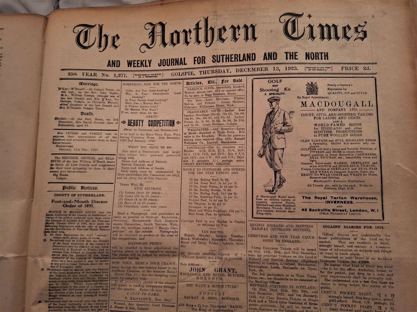 The edition of December 13, 1923.