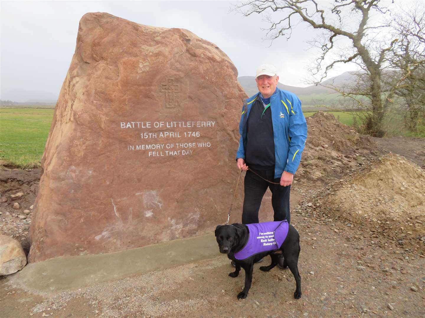 Rotarian Alistair Risk ranged far and wide, including to the Littleferry Battle memorial stone.
