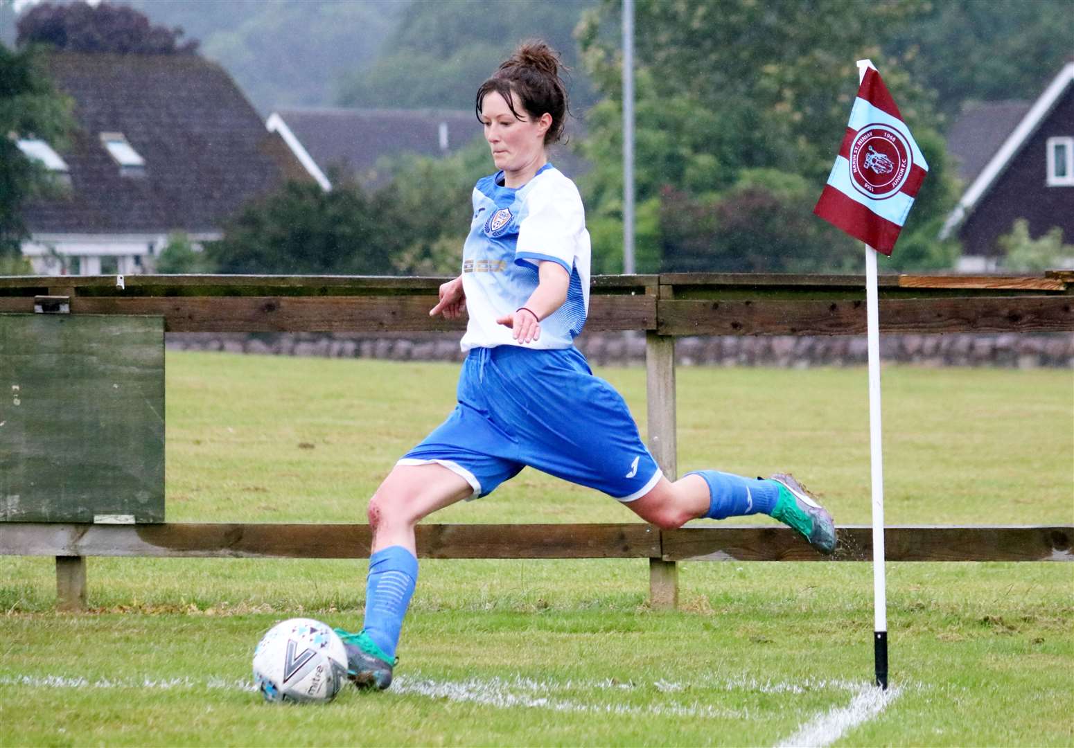 Franci Hutchison in action on the football field. Picture: James Mackenzie..