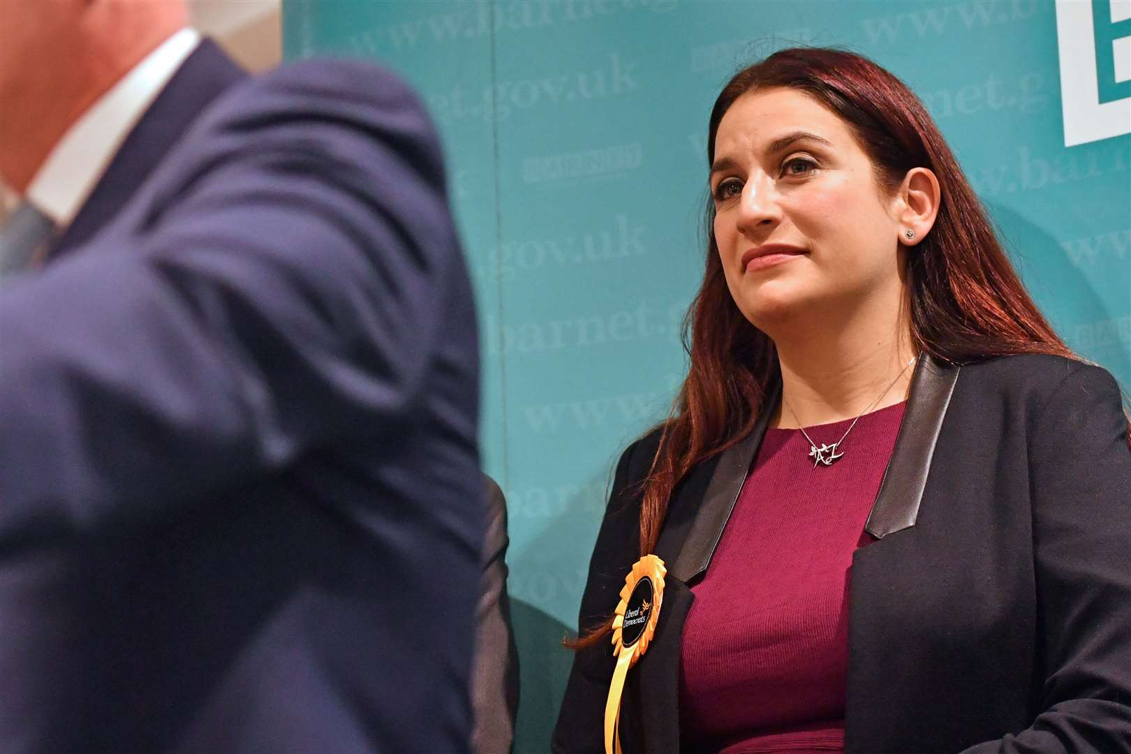 Then Liberal Democrat candidate Luciana Berger reacts as she loses the Finchley & Golders Green constituency (Jacob King/PA)