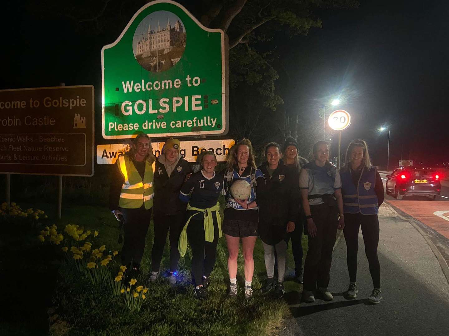 Franci reached Golspie some 26 hours after she had started out. She has thanked teammates for their support.