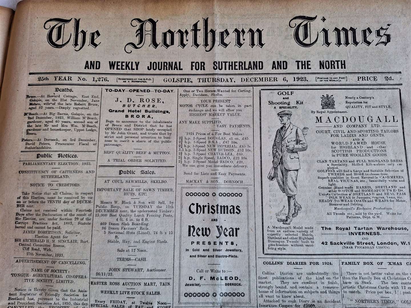The edition of December 6, 1923.