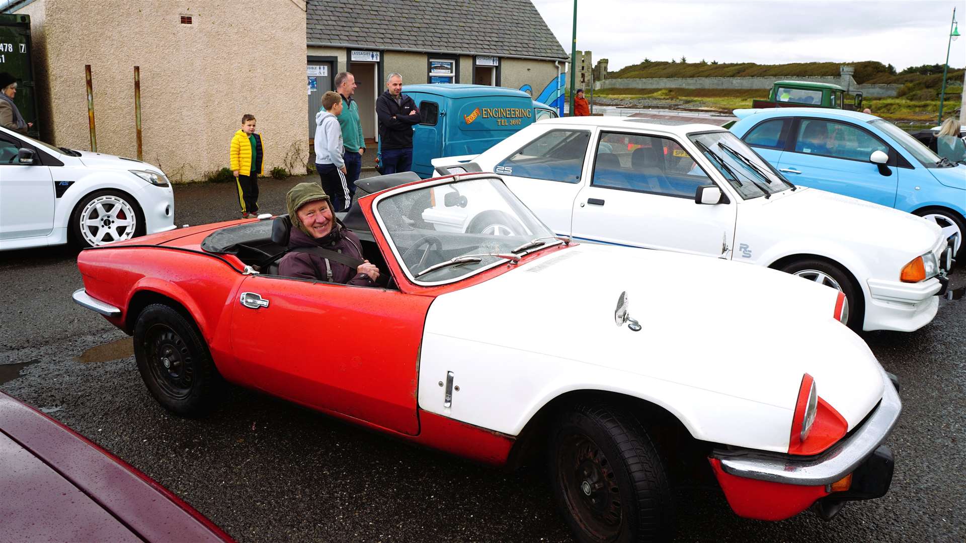 David Broughton gets ready to set off in his Triumph Spitfire. Picture: DGS
