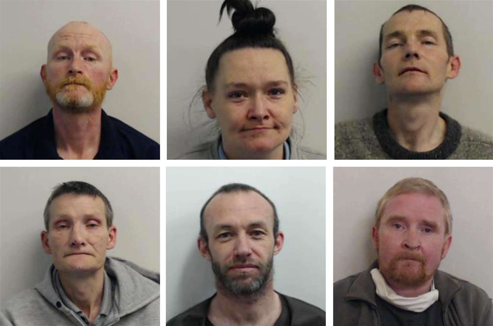 Facing sentencing are, top row, left to right, Barry Watson, Elaine Lannery and Iain Owens. Bottom row, left to right John Clark, Paul Brannan, and Scott Forbes. Lesley Williams is not pictured (Police Scotland/PA Wire)