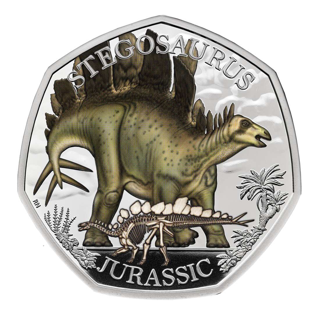 A stegosaurus coin (Royal Mint/PA)