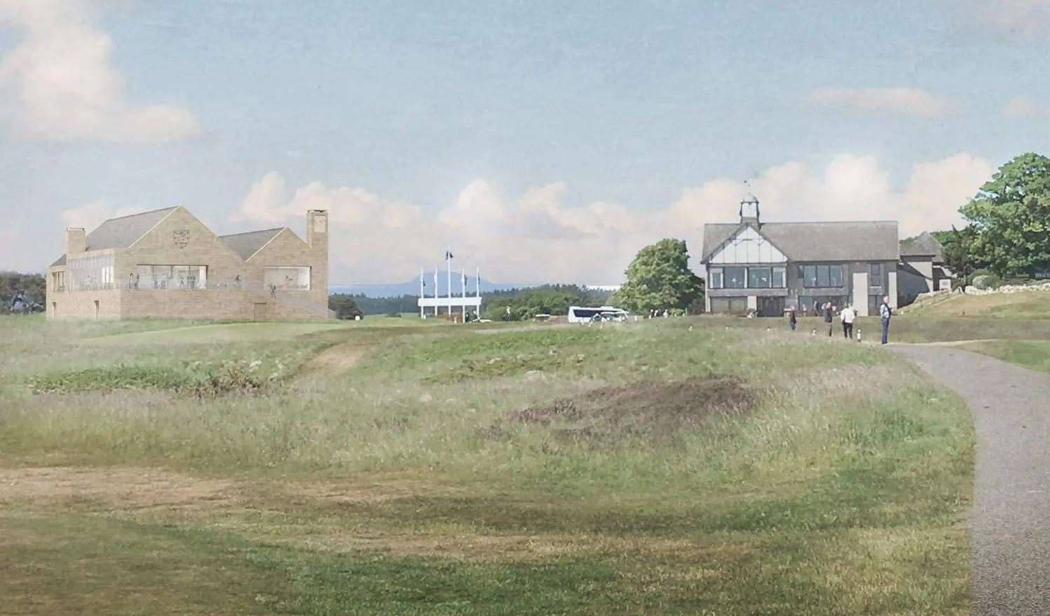 Artists impression of the new Royal Dornoch clubhouse.
