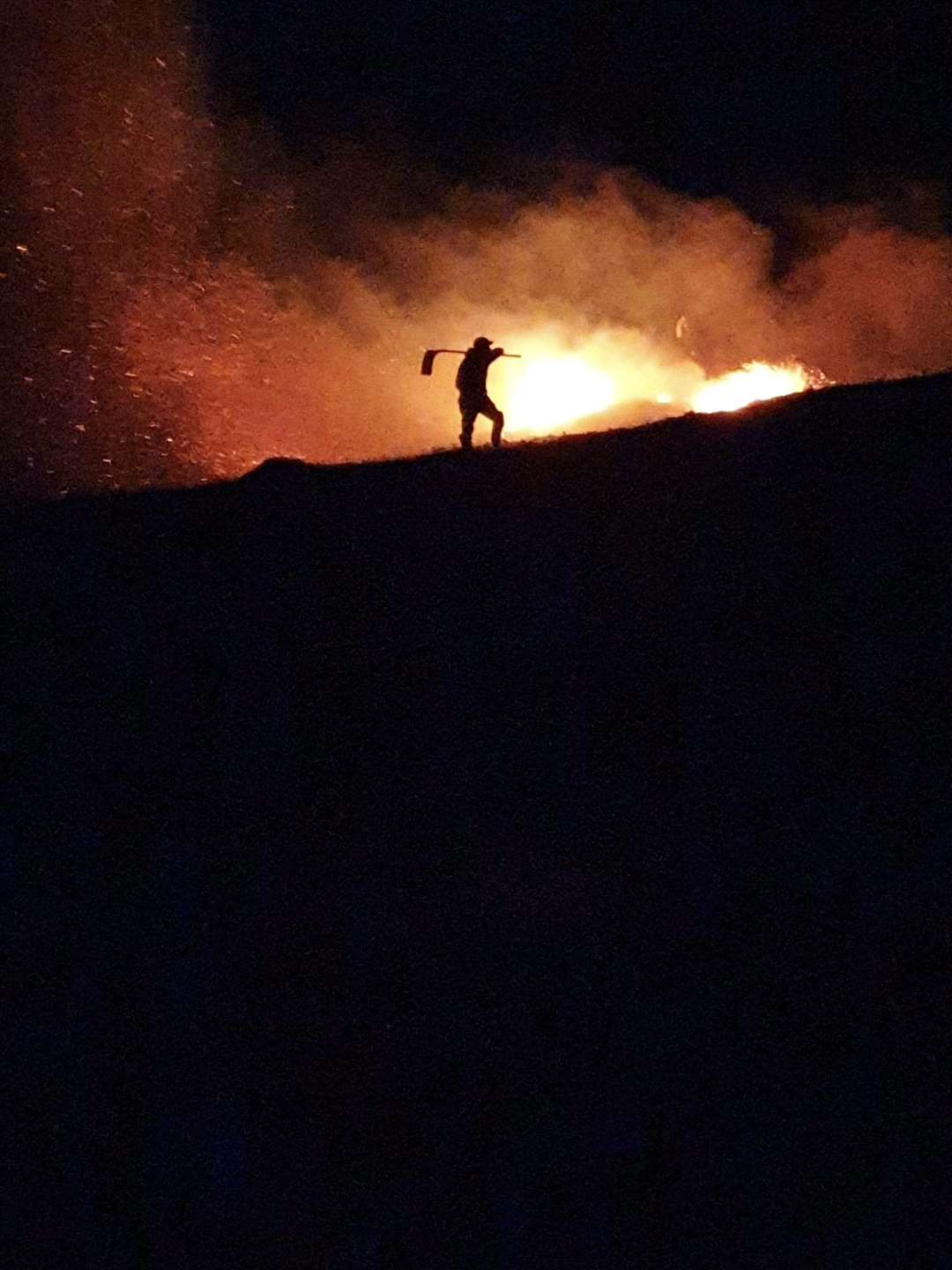 Wildfire in north Sutherland.