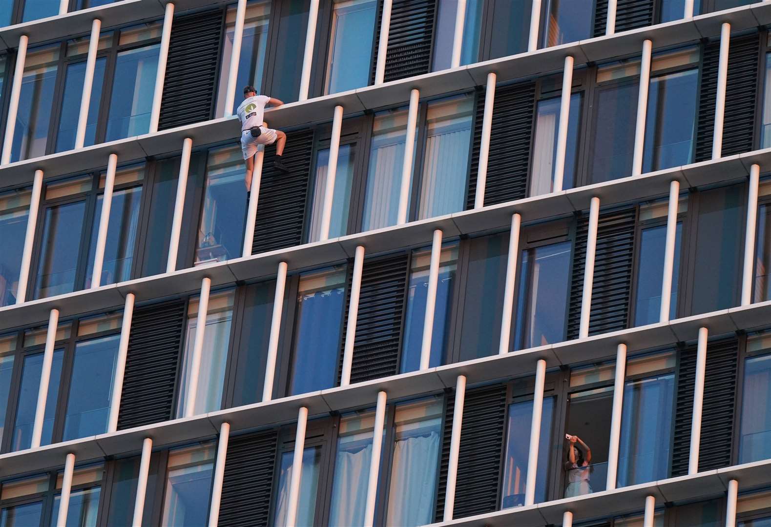 The free climber decided to scale a second skyscraper while serving a prison sentence for climbing The Shard (Yui Mok/PA)